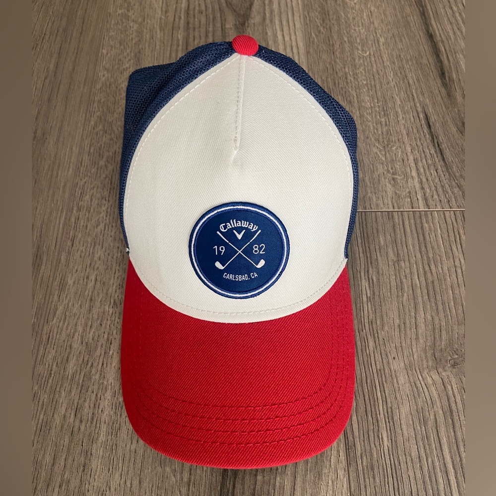 Callaway Vintage Navy Mesh Cap with Red Closure
